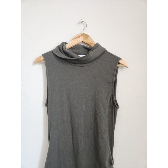 Michael Stars Cowl Neck Sleeveless Ruched Midi Dress | Size XL - Picture 2 of 5